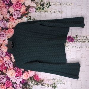 Antonio Melani 100% cashmere mock turtleneck with bell sleeves